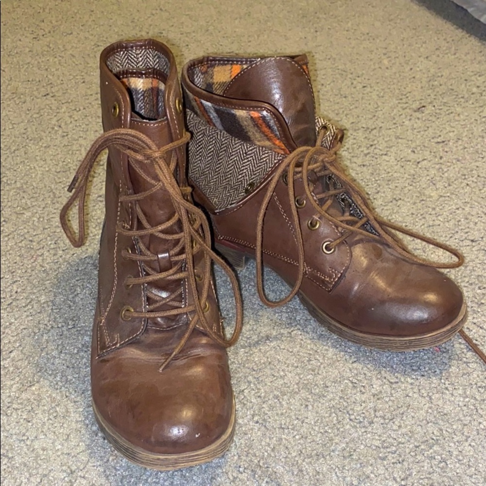 Brown Combat Boots